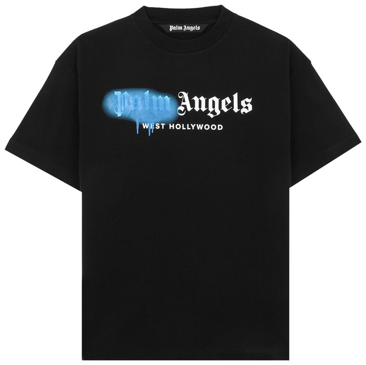 Palm Angels West Hollywood Sprayed Tee BlackBlue