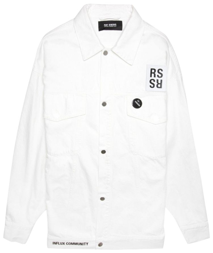 Raf Simons Oversized Denim Jacket White