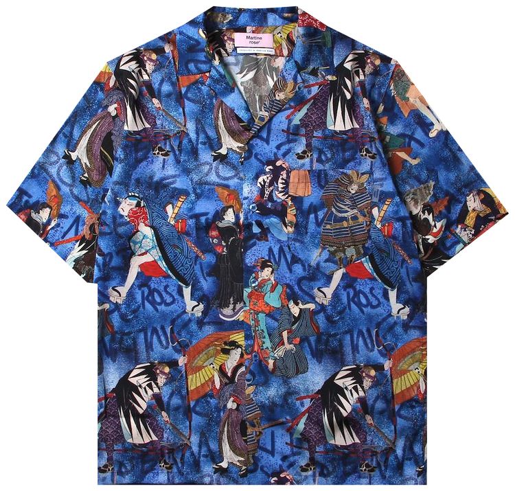 Martine Rose Hawaiian Shirt BlueRed