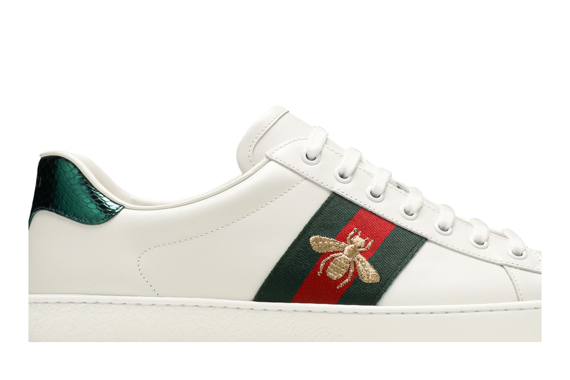 Gucci white bee new ace sneakers outlet