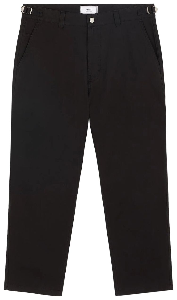 Ami Workwear Straight Fit Trousers Black