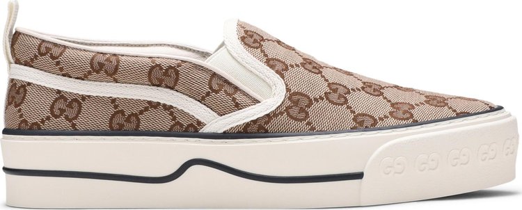 Gucci Wmns Tennis 1977 Slip On Beige Ebony