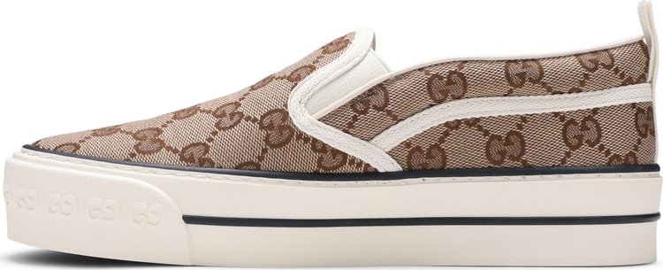 Gucci Wmns Tennis 1977 Slip On Beige Ebony