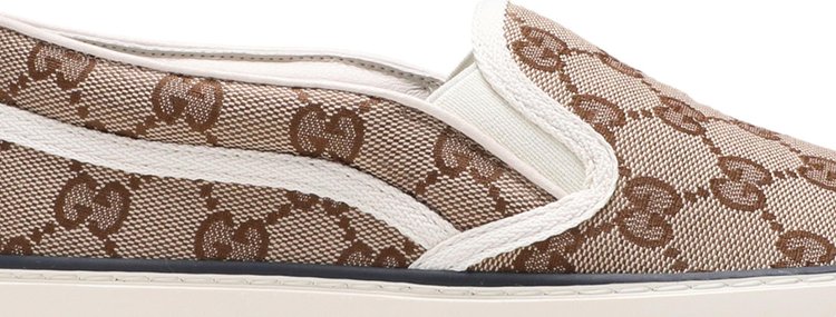 Gucci Wmns Tennis 1977 Slip On Beige Ebony