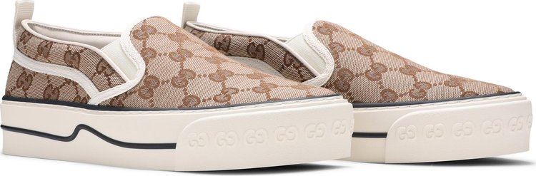 Gucci Wmns Tennis 1977 Slip On Beige Ebony