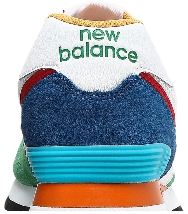 New Balance 574 Rugged White Varsity Green