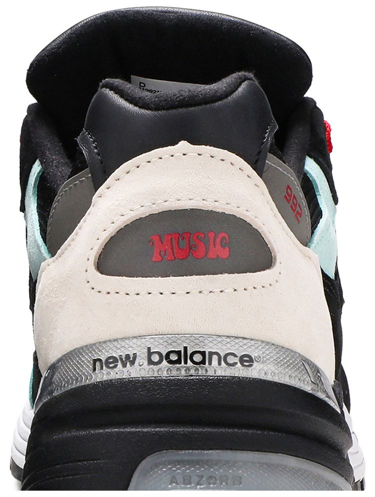 New Balance Amoeba Music x Nice Kicks x 992 Made in USA Peace Through Music   Black