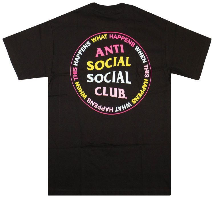 Anti Social Social Club What Happens T Shirt Black