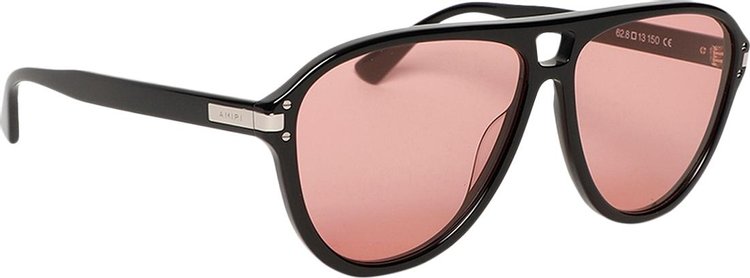 Amiri Aviator Logo Sunglasses BlackPink