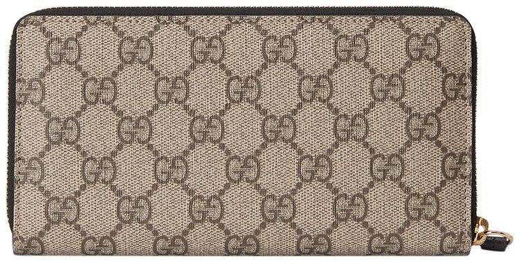 Gucci GG Marmont Zip Around Wallet BlackBeige