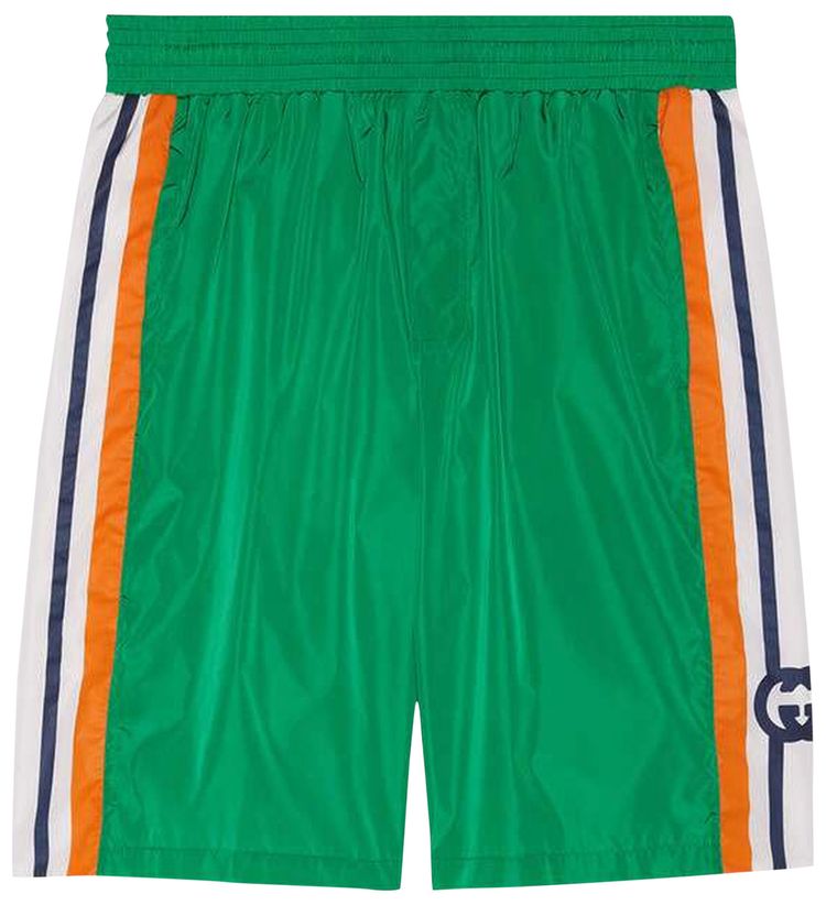 Gucci Swim Shorts With Interlocking G Shamrock