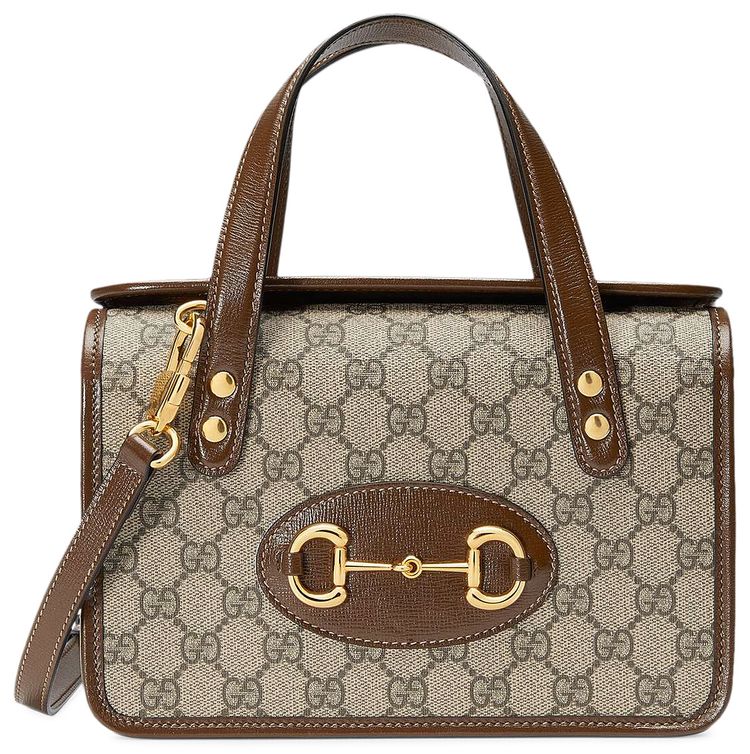 Gucci Horsebit 1955 Mini Top Handle Bag Brown