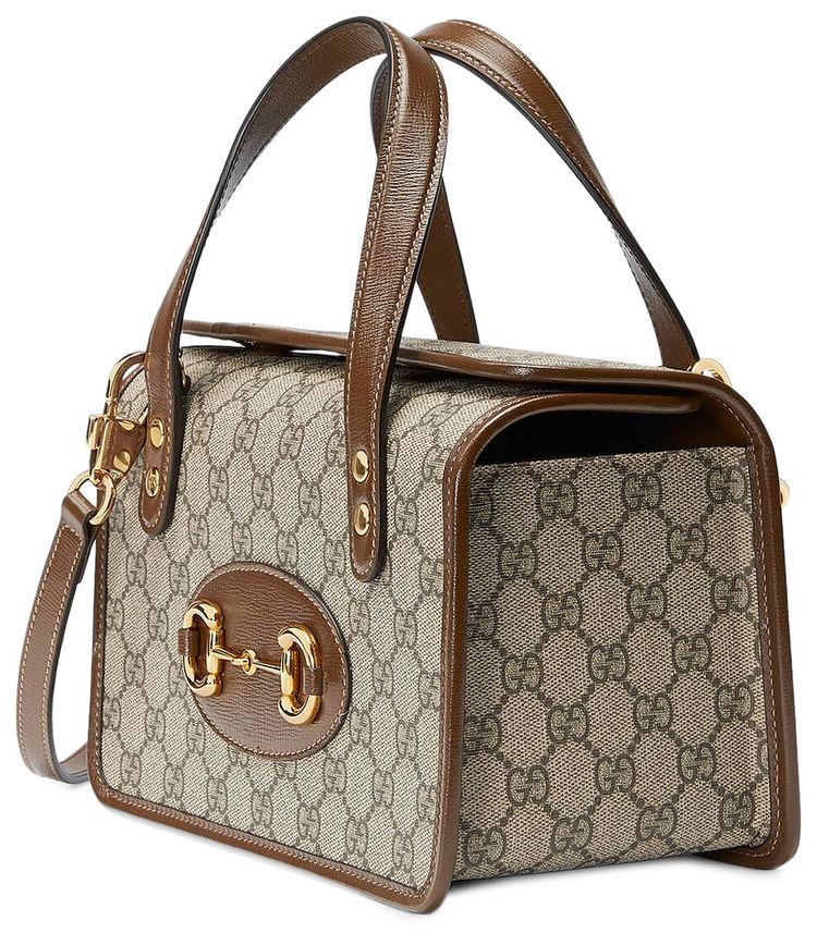 Gucci Horsebit 1955 Mini Top Handle Bag Brown