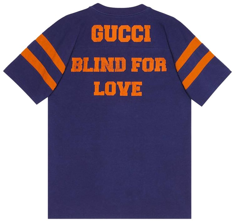 Gucci T Shirt With 25 Gucci Eschatology And Blind For Love 1921 Print OrangeVintage Ink