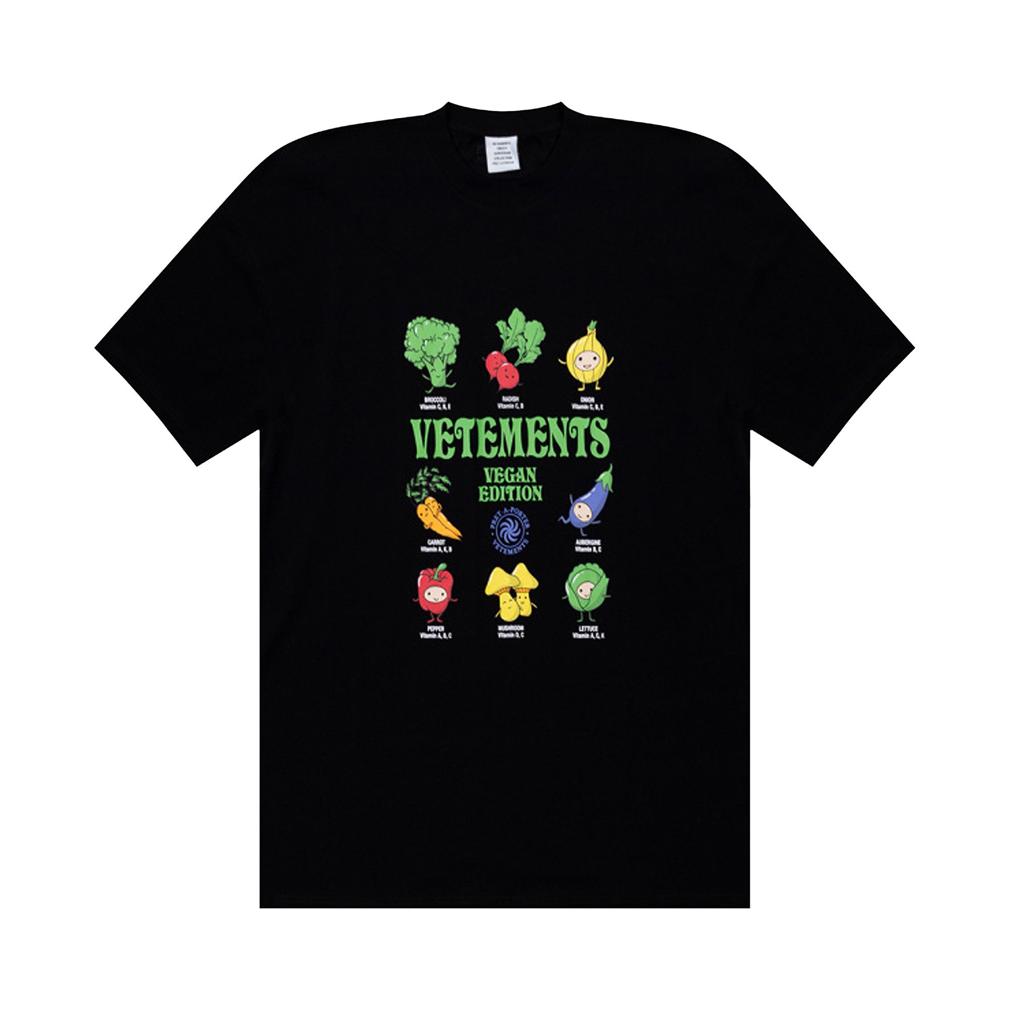 VETEMENTS Black Vegan Logo T-Shirt　Ｓ Buy Vetements Vegan Logo T-Shirt 'Black' - UA52TR380B BLAC