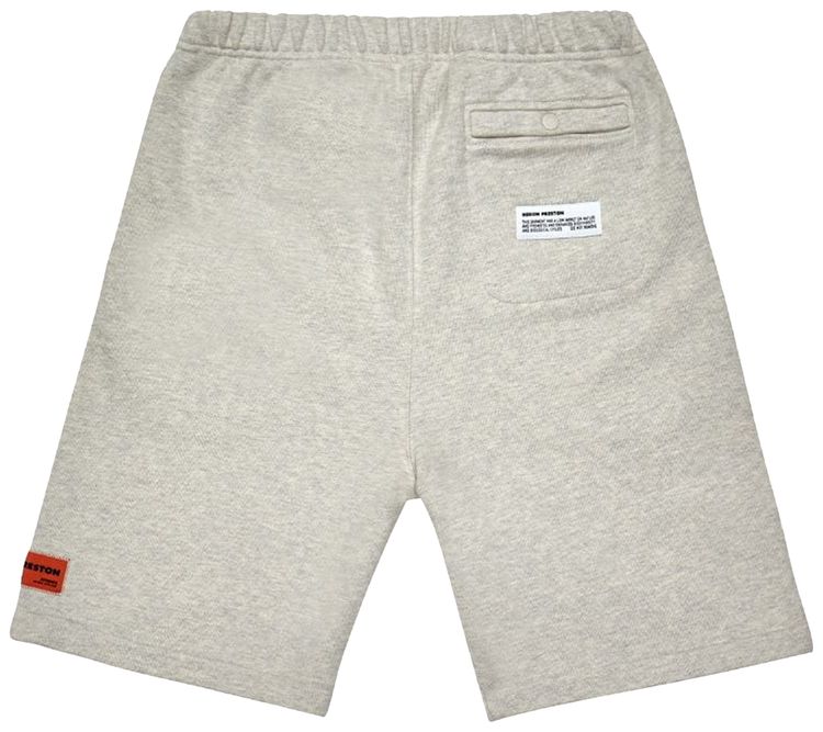 Heron Preston Warped Logo Sweatshort Grey MelangeWhite