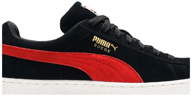 Puma Suede Classic Black Ribbon Red