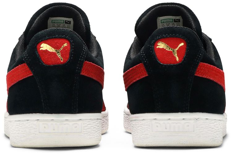 Puma Suede Classic Black Ribbon Red