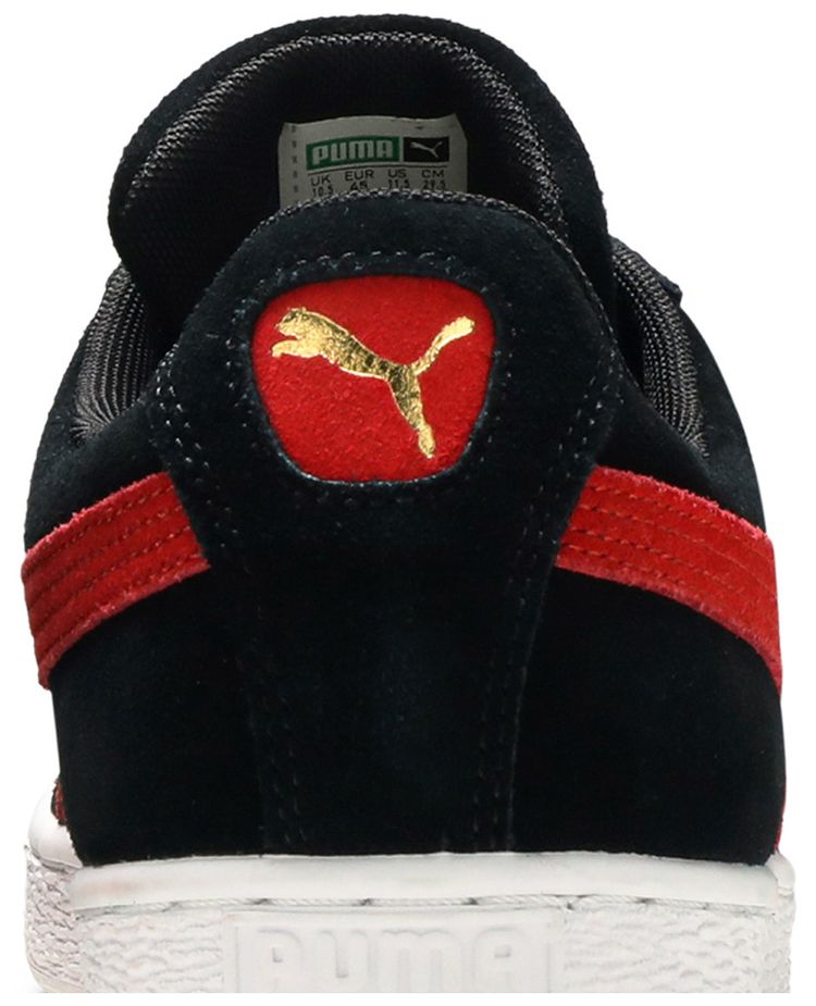 Puma Suede Classic Black Ribbon Red