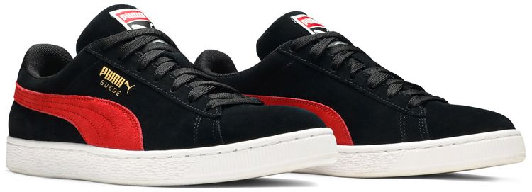Puma Suede Classic Black Ribbon Red