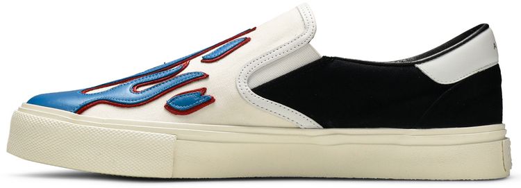 Amiri Slip On Flame   Black White Blue