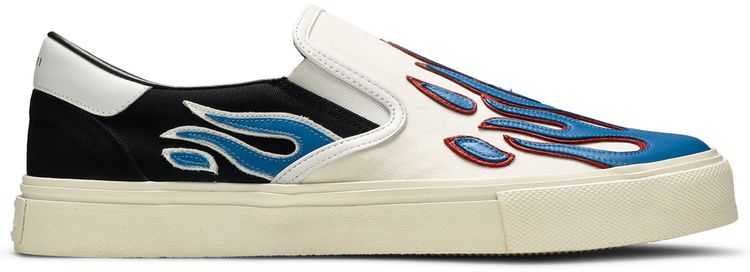 Amiri Slip On Flame   Black White Blue