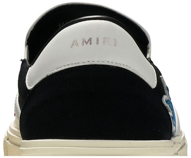 Amiri Slip On Flame   Black White Blue
