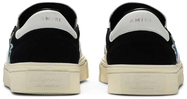 Amiri Slip On Flame   Black White Blue