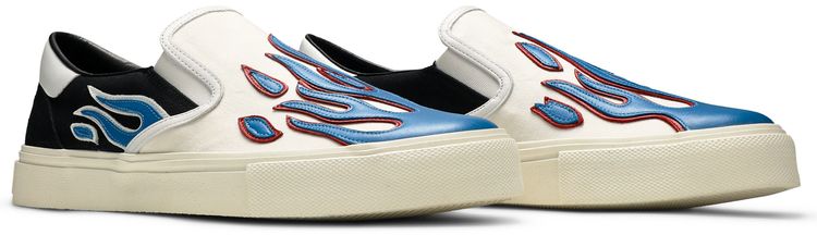 Amiri Slip On Flame   Black White Blue