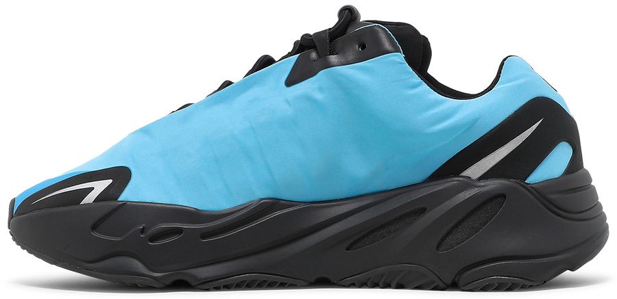 yeezy 700 bright cyan on feet