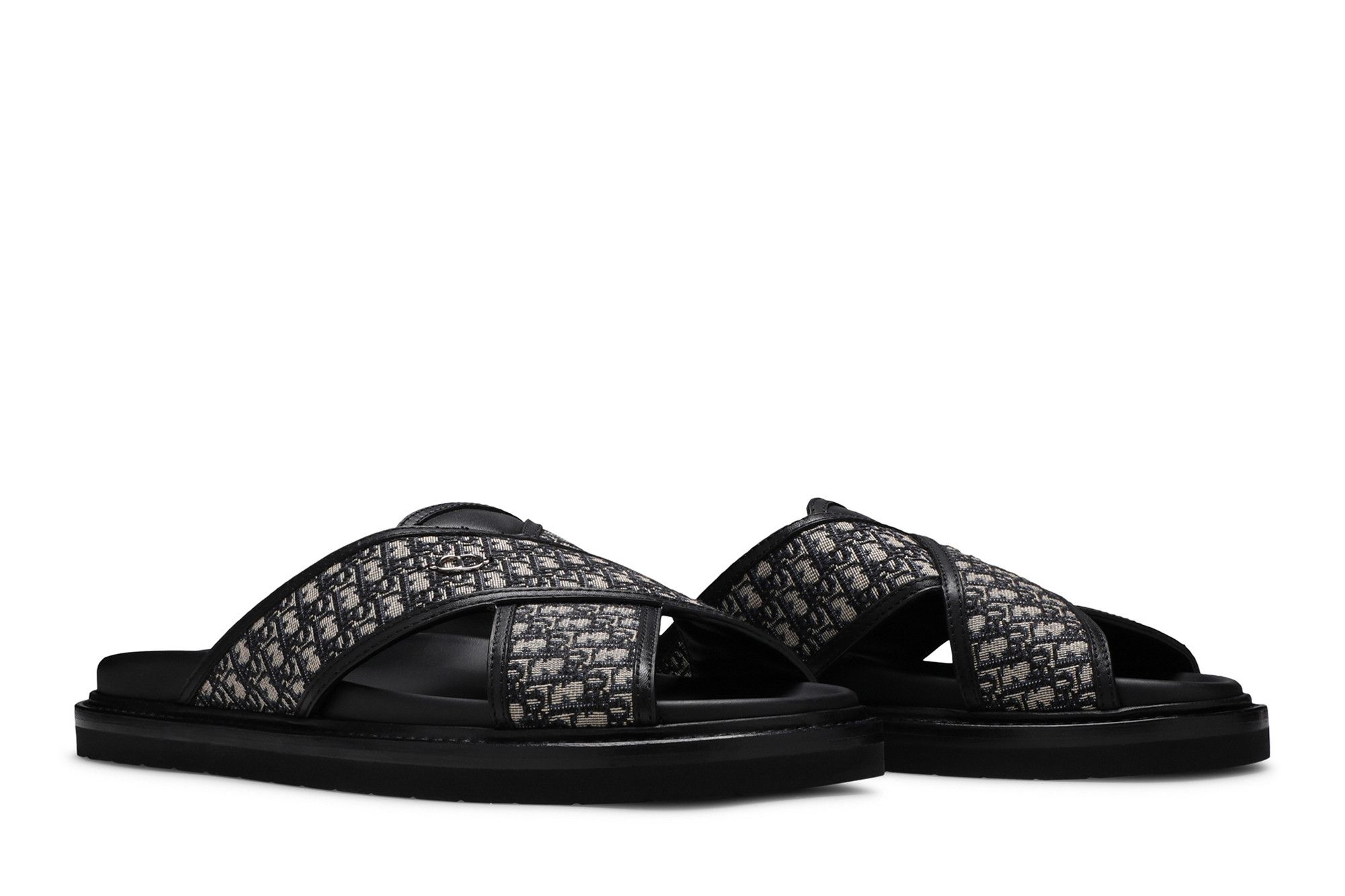 Size 7.0 Dior Aqua Sandal 'Dior Oblique - Beige Black'