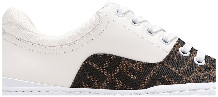 Fendi Force Lace Up Sneaker White Brown