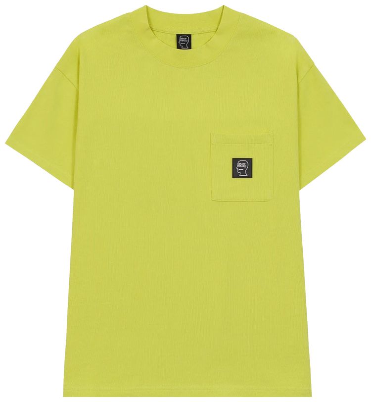 Brain Dead Heavyweight Jersey Mockneck Pocket Shirt With PVC Yellow