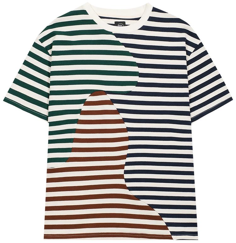 Brain Dead Organic Paneled Stripe Shirt Natural