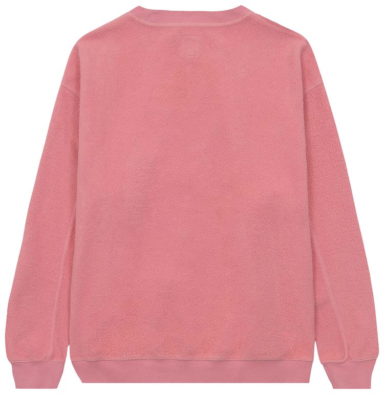 Brain Dead Reverse Fleece Crewneck Sweatshirt Pink