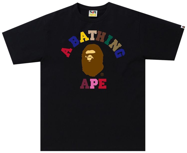 BAPE Colors College Tee Black