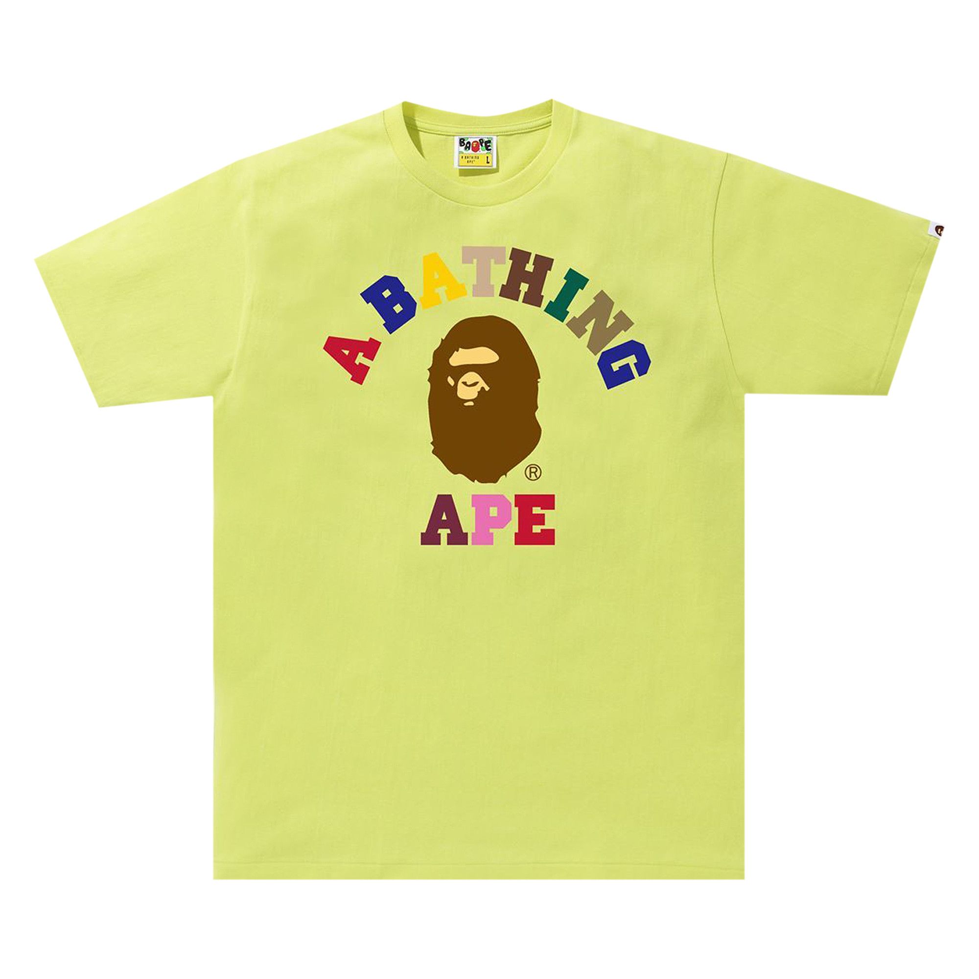 Neon green bape shirt sale