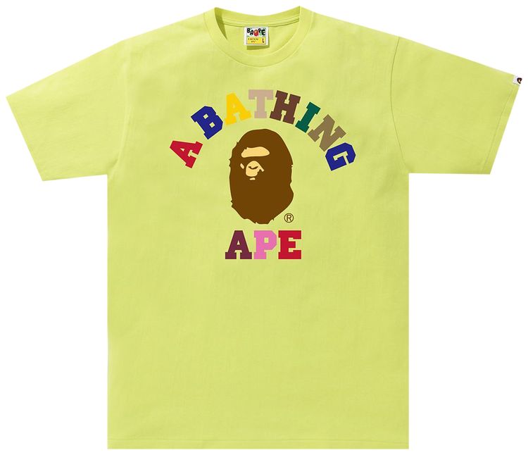 BAPE Colors College Tee Green