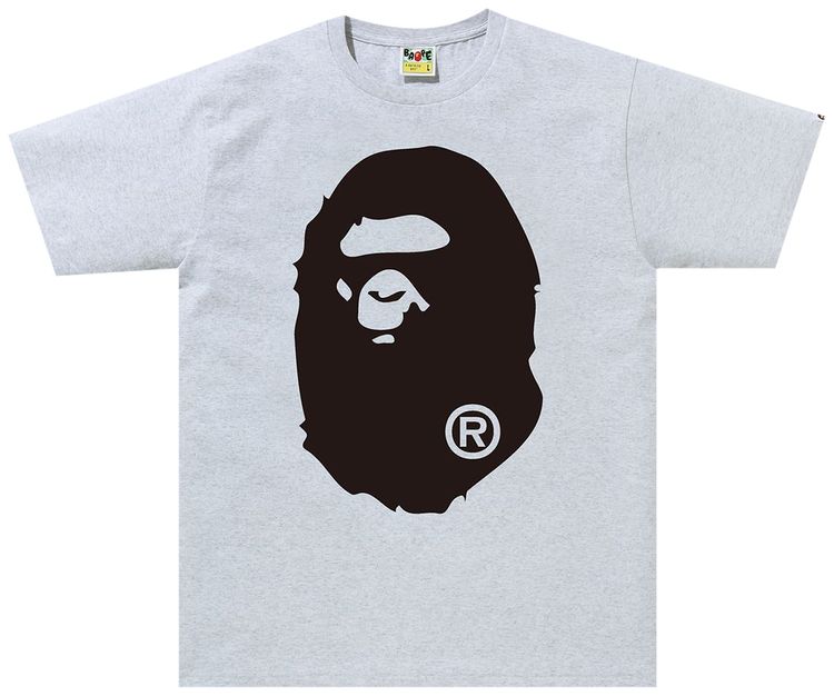 BAPE Bicolor Big Ape Head Tee Gray
