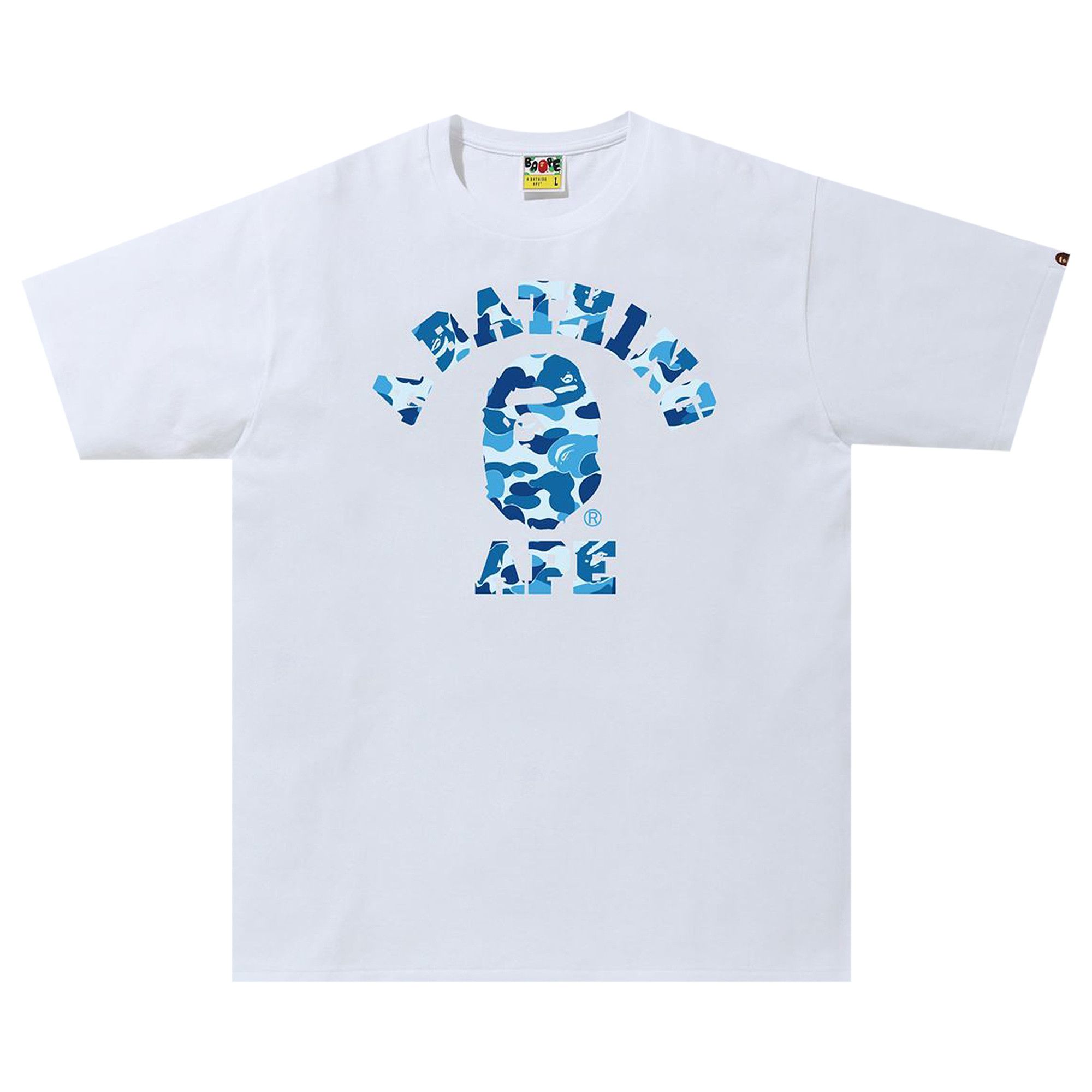 Blue camo bape shirt sales