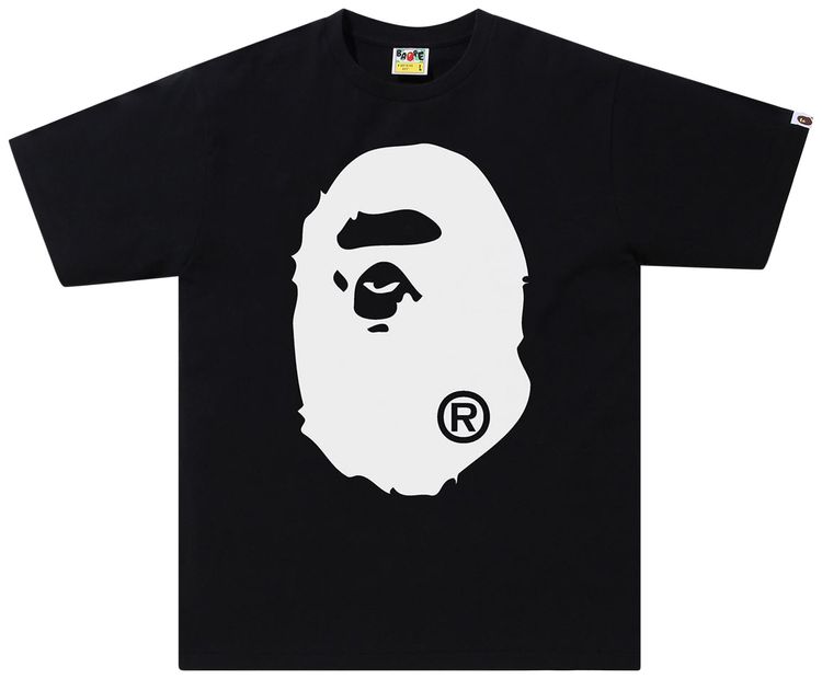 BAPE Bicolor Big Ape Head Tee Black
