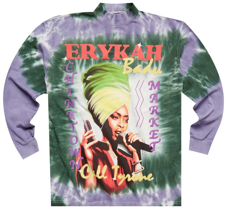 Chinatown Market Call Tyrone Mock Neck Purple Tie Dye