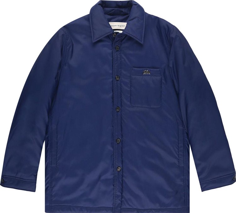 Alexander McQueen Padded Coaches Jacket Indigo