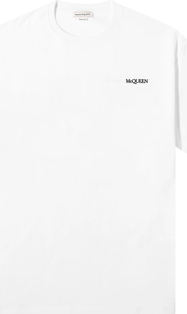 Alexander McQueen Logo T Shirt WhiteBlack