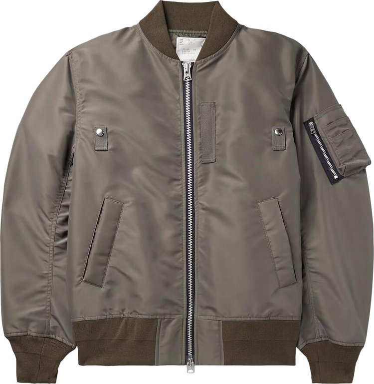 Sacai Nylon Twill Blouson Taupe