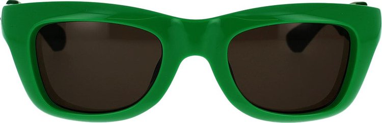 Bottega Veneta Square Sunglasses Green