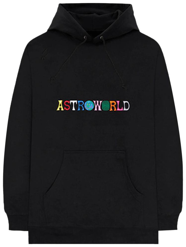 Cactus Jack by Travis Scott Astroworld Logo Hoodie Black