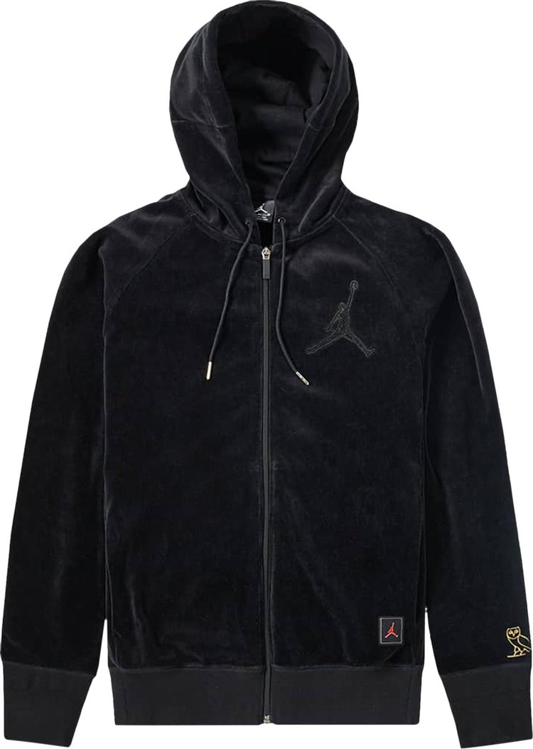 Air Jordan x OVO Velour Hoodie BlackMetallic Gold