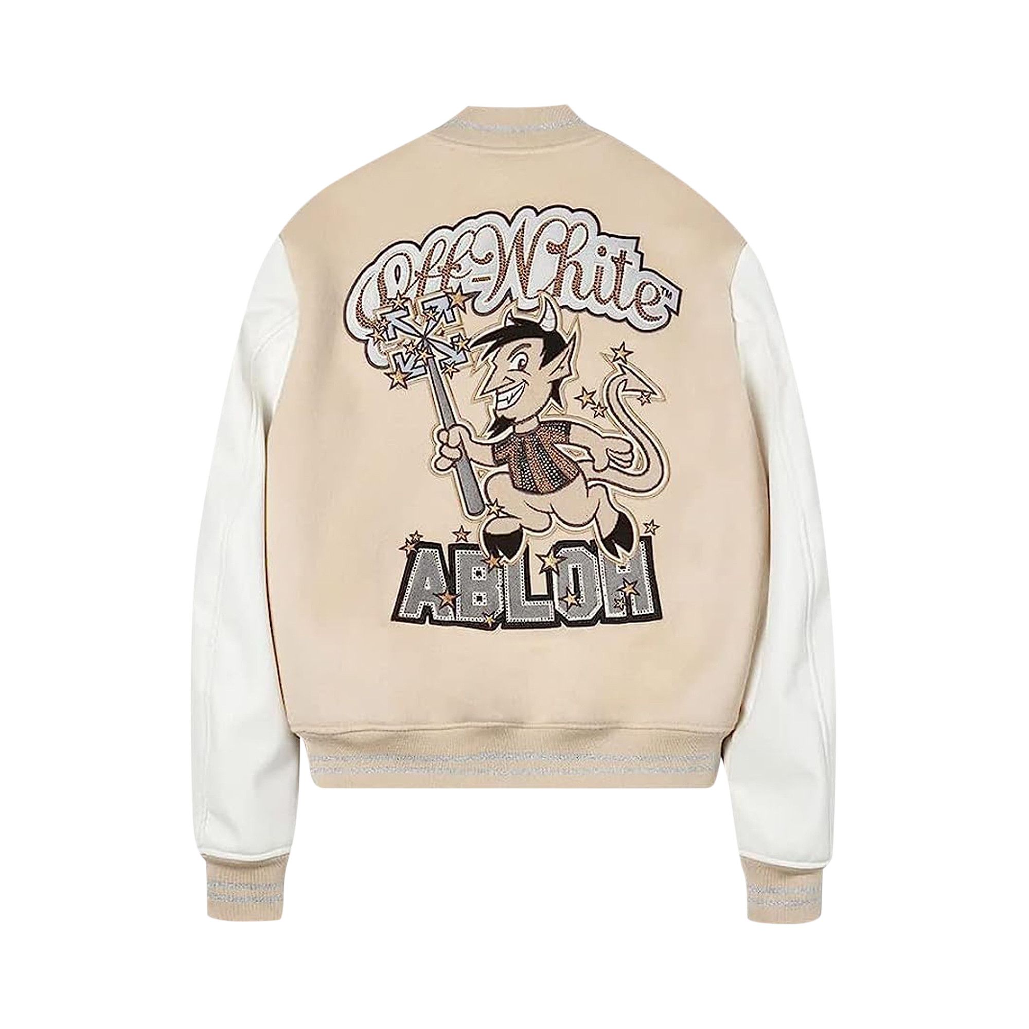 Buy Off White x AC Milan Varsity Jacket Cream White 0069 100000320XAMV CREA GOAT CA