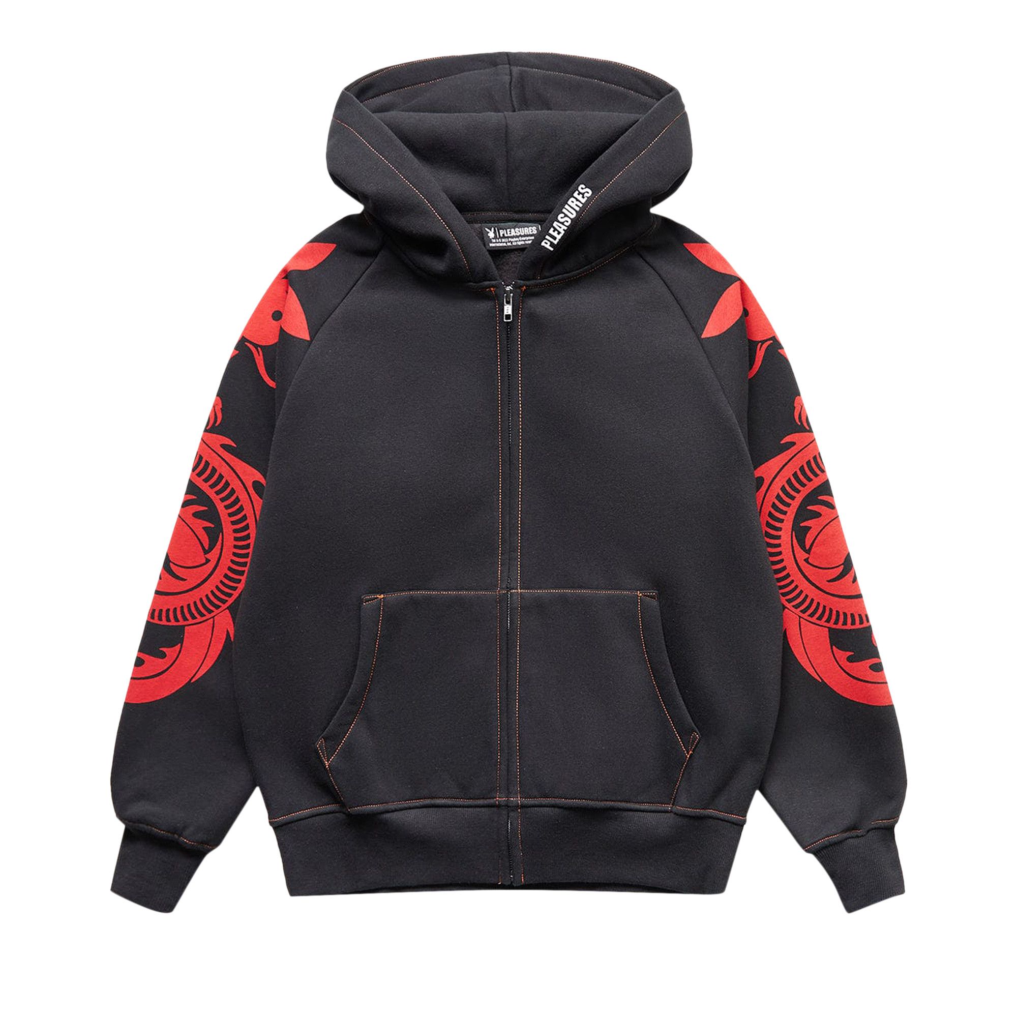 Buy Pleasures x Playboy Tails Zip Hoodie 'Black' - P22PB027